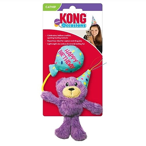 KONG Cat Occasions Birthday Teddy